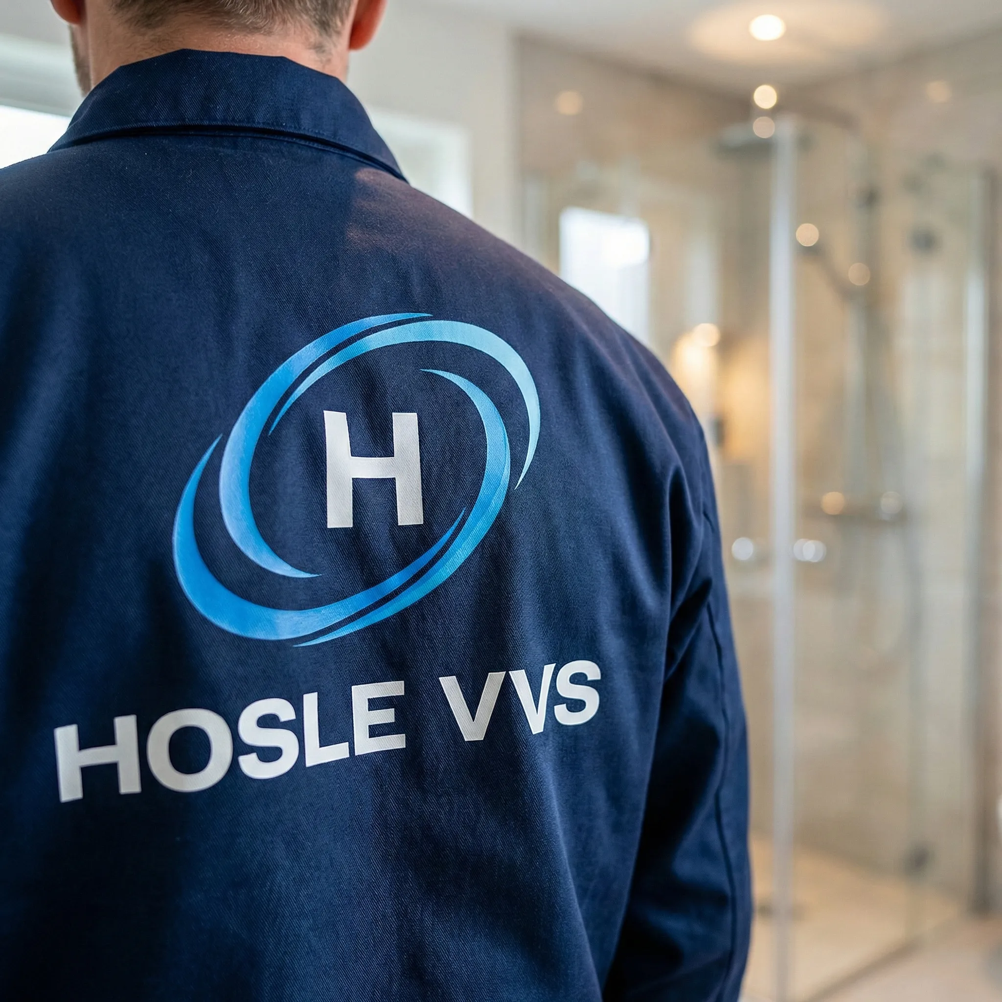 Rørlegger fra Hosle VVS i arbeid